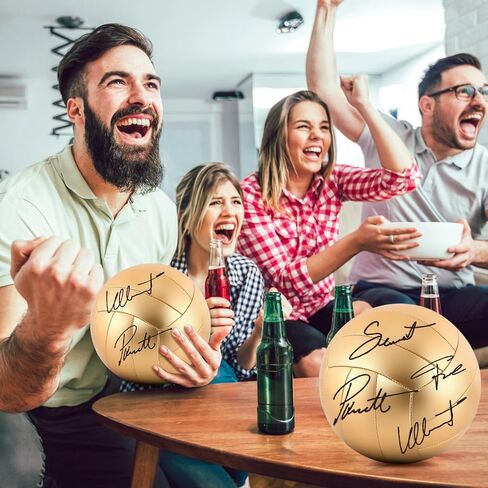 Hiboom Size 5 Gold Autograph Volleyball with Air Pump for Trophies Player Awards High School College Anniversary Coaching Gift Awards Championship Party in Saudi Arabia