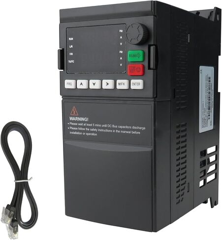 VFD 220 فولت / 2.2 كيلو وات 3 حصان 10 أمبير، مرحلة واحدة 220 فولت - 240 فولت مدخلات إلى 3 مراحل 220 فولت - 240 فولت مخرج محرك تردد متغير، VFD للتحكم في سرعة محرك التيار المتردد، مدخل مرحلة واحدة، خرج 3 مراحل in Kuwait