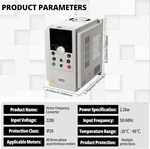 MAKERELE AC 220V/2.2kw 3HP Variable Frequency Drive, VFD Single or Three Phase Input to 3 Phase Output Frequency Converter for for CNC Spindle Motor and AC Motor Speed Control in Kuwait