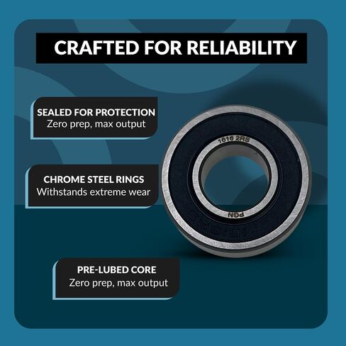 PGN (10 Pack) 1616-2RS Bearing - Lubricated Chrome Steel Sealed Ball Bearing in Saudi Arabia