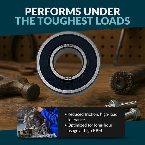 PGN (10 Pack) 1616-2RS Bearing - Lubricated Chrome Steel Sealed Ball Bearing in Saudi Arabia