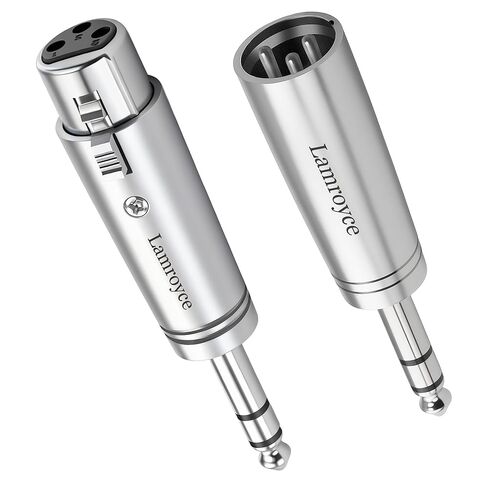 محول 1/4 بوصة (6.35 مم) إلى XLR، 1/4 بوصة 6.35 مم TRS ستيريو ذكر إلى 3 دبابيس XLR أنثى موصل محول صوت ميكروفون متوازن لمكبر الميكروفون، الخلاط، مكبر الصوت، مكبرات الصوت، واجهة الصوت in Kuwait