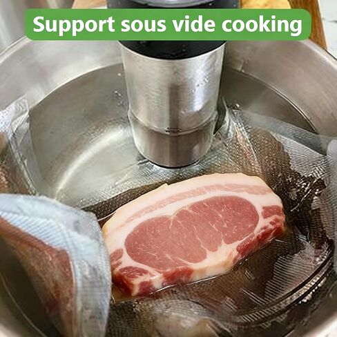 Vacuum Sealer Bags Rolls, 2 Rolls 19.6FT Total 11 Inch x 9.8FT Each, BPA Free Commercial Grade Food Saver Bags, Heavy Duty Vac Seal Bags for Sous Vide Freezer Boil Microwave Food Storage in Saudi Arabia