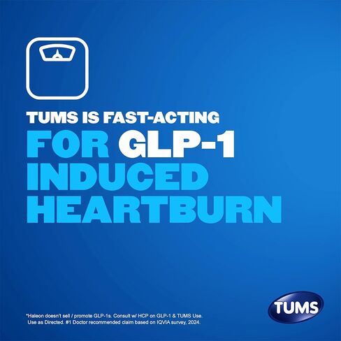 ​​TUMS Smoothies Chewable Antacid Tablets for Extra Strength Heartburn Relief, Mixed Berry - 236 Count​ in Saudi Arabia