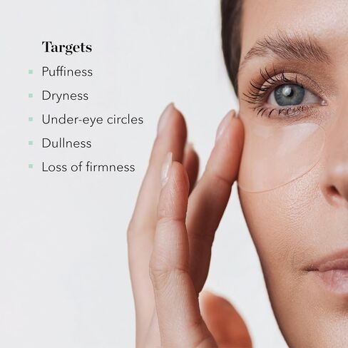 أقنعة العين المطبوعة من BIOEFFECT | أقنعة هيدروجيل تحت العين مع حمض الهيالورونيك لعلاج الانتفاخات والهالات السوداء تحت العين، 8 أزواج in Kuwait