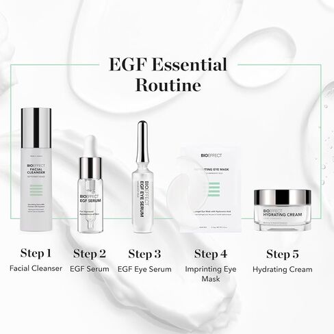أقنعة العين المطبوعة من BIOEFFECT | أقنعة هيدروجيل تحت العين مع حمض الهيالورونيك لعلاج الانتفاخات والهالات السوداء تحت العين، 8 أزواج in Kuwait