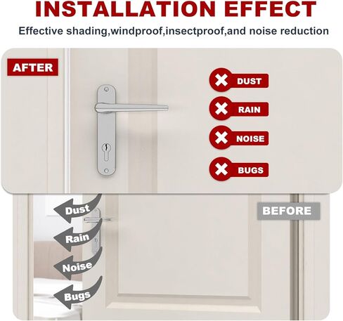 40FT Rubber Weather Stripping Door Seal, Self Adhesive Door Insulation Strip, Block Drafts, Multi-Layer Soundproof, Weatherstripping for Door Frame and Windows (White) in Saudi Arabia