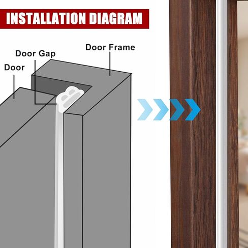 40FT المطاط الطقس تجريد ختم الباب، شريط عزل الباب ذاتية اللصق، كتلة المسودات، متعدد الطبقات عازلة للصوت، تجريد الطقس لإطار الباب والنوافذ (أبيض) in Kuwait