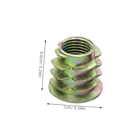 Luxshiny 40Pcs Zinc Alloy Threaded Insert Nuts with Hex Socket Drive Self-Tapping External Thread for Wood Furniture Pine Plywood Fiberboard Fastener Connectors in Saudi Arabia
