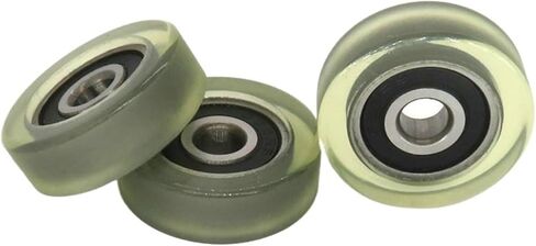 5pcs 5x22x7mm PU Coated Rollers with 625RS Bearing PU62522-7 OD 22mm Polyurethane Drawer Display Cabinet Silent Pulley Low Friction Wheel(Pu62522-7) in Saudi Arabia
