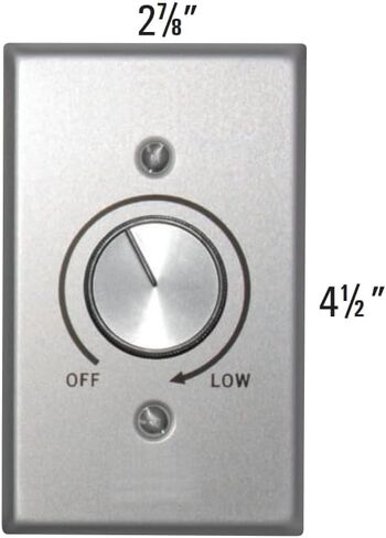 J&D Manufacturing CN25 Variable Fan Speed Controller, 120V 2.5 Amp, Ceiling Fan Control Switch for up to Two Fans in Kuwait