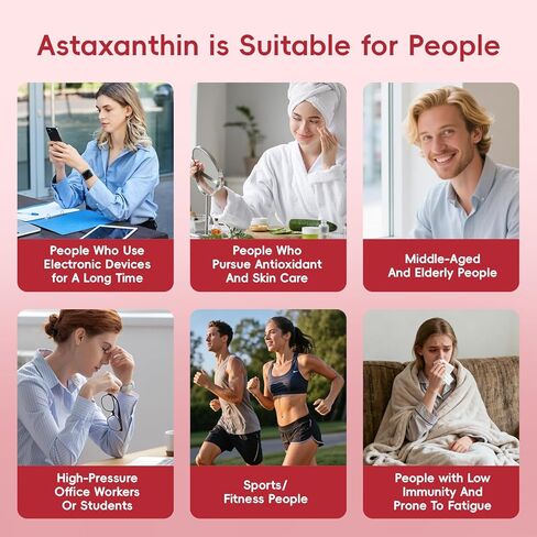 Astaxanthin 12mg with MCT Oil – 120 Softgels, Premium Astaxanthin Organic Supplements, Natural Microalgae Source, Triple Strength, Non-GMO & Gluten Free (Pack of 1) in Saudi Arabia