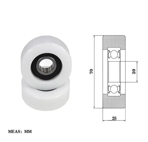 محمل مطلي بالبلاستيك POM BS620470-25 بكرة نايلون عالية المقاومة للاهتراء in Kuwait