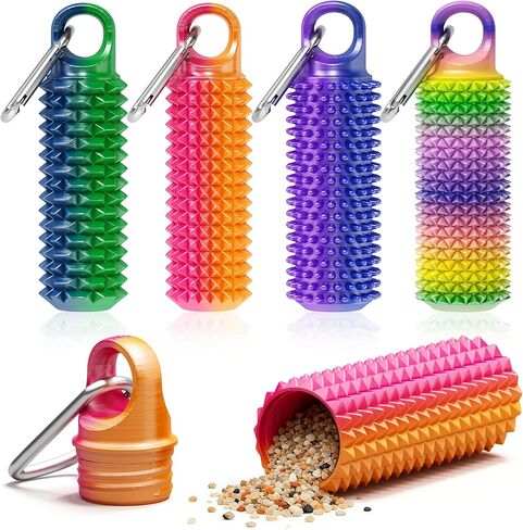 2 Pack Little Ouchies Pain Fidget Toy with Adjustable Weight & Carabiner, 3D Printed Spiky Sensory Keychain for Anxiety Relief and Focus - Portable Stress Relief Tool for Adults, Teens, Skin Picking in Saudi Arabia