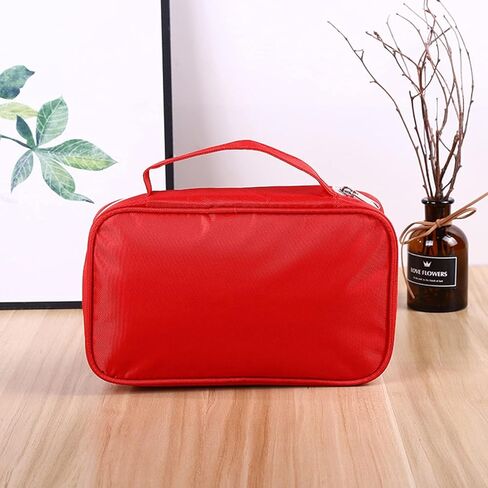 4 قطعة حقيبة إسعافات أولية فارغة حمراء حقيبة تخزين طبية محمولة حقيبة صغيرة لبقاء الطوارئ في حالات الطوارئ للتخييم والتنزه والسفر المنزلي in Kuwait