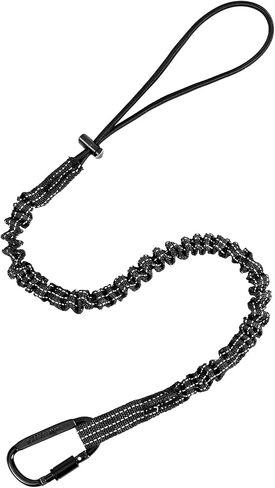 Safety Tether Tool Lanyard for Fall Protection - 5 Pack Stretch Strap Safety Tools Leash with Aluminum Screw Lock Buckle Shock Cord Stopper & Retractable Loop in Saudi Arabia