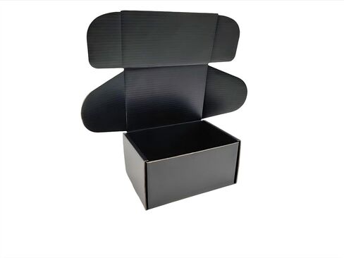 Black Cardboard Shipping Box Mailers 6 x 4 x 3 Inch Corrugated Packaging Storage Boxes 3Pack in Saudi Arabia