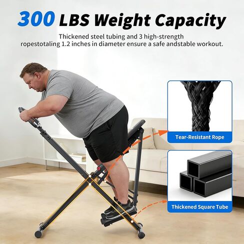 seanleecore 2-in-1 Stair Stepper & Space Walker for Home Gym Exercise, Foldable, Quiet Low-Impact Workout Equipment with High-Strength Resistance in Kuwait