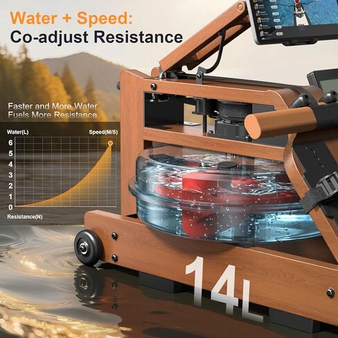 2026update Magnetic Rowing Machines for Home,Rower Machine with 16 Levels,Powerful Silent Magnetic Resistance,350lbs Weight Capacity,LCD Monitor,Silent Rail System,Row Machine for Home Gym Exercise in Saudi Arabia