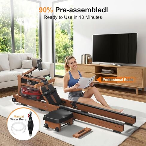 2026update Magnetic Rowing Machines for Home,Rower Machine with 16 Levels,Powerful Silent Magnetic Resistance,350lbs Weight Capacity,LCD Monitor,Silent Rail System,Row Machine for Home Gym Exercise in Saudi Arabia