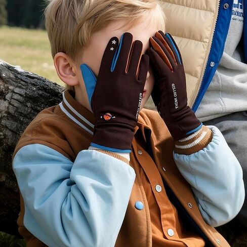 Winter Warm Gloves for Boys Girls Waterproof Windproof Gloves for Cycling Skiing Outdoor Sports Thermal Insulation in Saudi Arabia