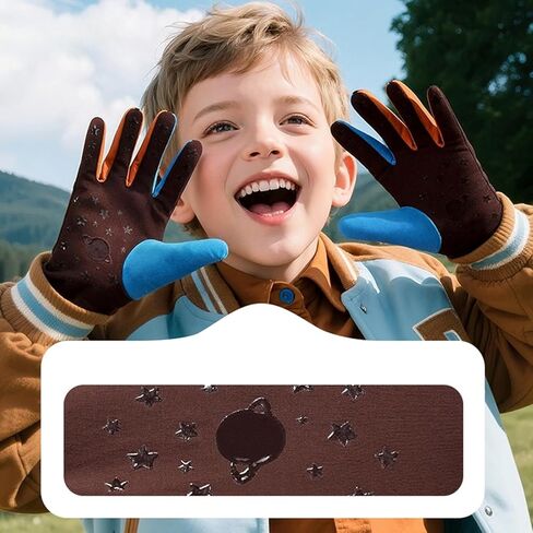 Winter Warm Gloves for Boys Girls Waterproof Windproof Gloves for Cycling Skiing Outdoor Sports Thermal Insulation in Saudi Arabia