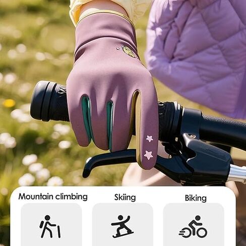 Winter Warm Gloves for Boys Girls Waterproof Windproof Gloves for Cycling Skiing Outdoor Sports Thermal Insulation in Saudi Arabia