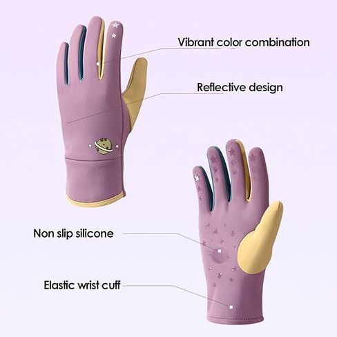 Winter Warm Gloves for Boys Girls Waterproof Windproof Gloves for Cycling Skiing Outdoor Sports Thermal Insulation in Saudi Arabia