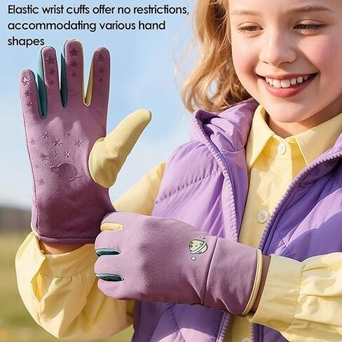 Winter Warm Gloves for Boys Girls Waterproof Windproof Gloves for Cycling Skiing Outdoor Sports Thermal Insulation in Saudi Arabia