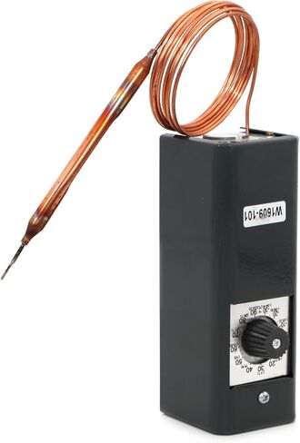 W1609-101 TH-1609 ترموستات للتحكم في درجة الحرارة للتبريد، -30 درجة فهرنهايت إلى 90 درجة فهرنهايت (-34 درجة مئوية إلى 32 درجة مئوية)، 5 أقدام شعرية، 3.5 درجة فهرنهايت إلى 16 درجة فهرنهايت، لمبة استشعار عن بعد in Kuwait