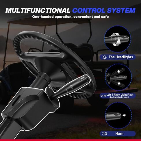 طقم شريط إضاءة فاخر EZGO TXT، مجموعة إضاءة LED لعربة الجولف مع EZGO TXT 12 فولت مصباح أمامي LED قانوني للشارع مصباح خلفي إشارة الانعطاف ومفتاح ضوء خطر وسادة فرامل القرن، يناسب عربة الجولف بالغاز والكهرباء 1996-2013 in Kuwait