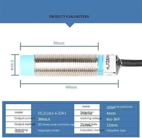 1PCS Waterproof DC Three-Wire NPN Normally Open inductive Proximity Switch HLJ12A3-4-Z/N1 Sensor m12(M12 NPN NO) in Saudi Arabia