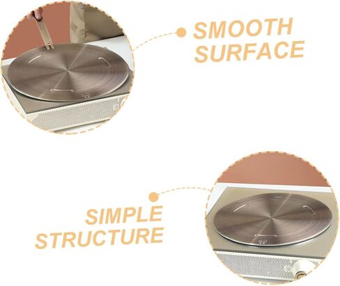 لوحة توزيع الحرارة الحثية من الفولاذ المقاوم للصدأ - محول نقل الحرارة مقاس 11 بوصة للمواقد الكهربائية والغازية ومقبض أساسي للمطبخ متوافق مع أسطح الطهي الحثية in Kuwait