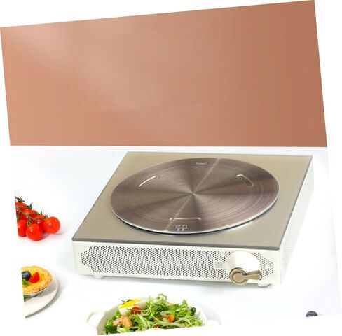 لوحة توزيع الحرارة الحثية من الفولاذ المقاوم للصدأ - محول نقل الحرارة مقاس 11 بوصة للمواقد الكهربائية والغازية ومقبض أساسي للمطبخ متوافق مع أسطح الطهي الحثية in Kuwait
