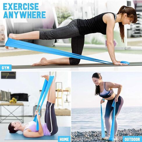 Exercise Bands Resistance Bands for Working Out, Elastic and Exercise Bands Set for Stretching, Stretch Bands for Working Out Women or Men for Yoga, Strength Training, Pilates Home Exercise in Saudi Arabia