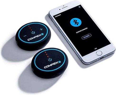 Compex Mini Wireless Electric Muscle Stimulator EMS with Tens 2 Pods, Smartphone Compatible with Mobile App Apple & Android for Workouts & Training Log in Kuwait