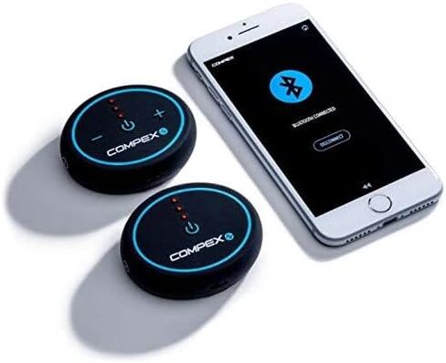 Compex Mini Wireless Electric Muscle Stimulator EMS with Tens 2 Pods, Smartphone Compatible with Mobile App Apple & Android for Workouts & Training Log in Kuwait