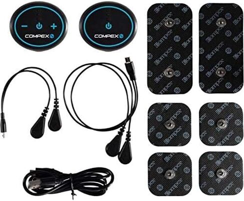 Compex Mini Wireless Electric Muscle Stimulator EMS with Tens 2 Pods, Smartphone Compatible with Mobile App Apple & Android for Workouts & Training Log in Kuwait