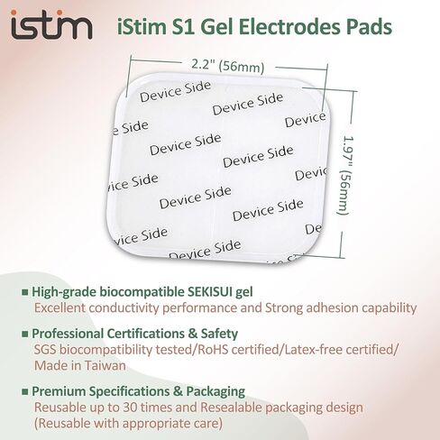 وسادات جل كهربائية من iStim S1 لوحدة TENS اللاسلكية iStim S1 - وسادات جل يابانية لتخفيف آلام الدورة الشهرية والظهر، متوافقة مع مدلك الحرارة iStim S1 لتشنجات الفترة، إجمالي 24 قطعة (6 عبوات) in Kuwait