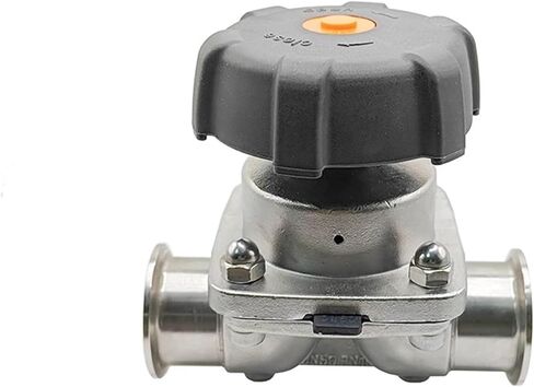 صمام الحجاب الحاجز سريع التركيب من الدرجة الصحية 316L من الفولاذ المقاوم للصدأ نوع ثلاثة مشبك، 12.7 مم، 19، 25 مم، 32 مم، 38 مم، 51 مم (51 مم) in Kuwait