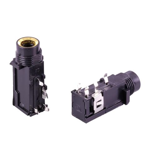 20 قطعة/الوحدة 6.35 مللي متر ستيريو أنثى جاك 4 دبابيس قدم 6.35 مللي متر PCB لوحة جبل ميكروفون المقبس ستيريو 1/4 موصل سالب in Kuwait