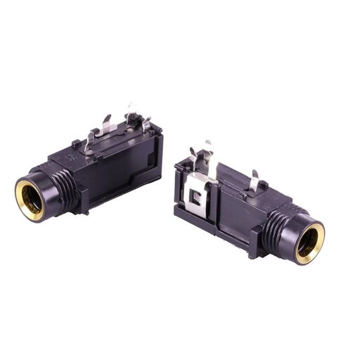 20 قطعة/الوحدة 6.35 مللي متر ستيريو أنثى جاك 4 دبابيس قدم 6.35 مللي متر PCB لوحة جبل ميكروفون المقبس ستيريو 1/4 موصل سالب in Kuwait