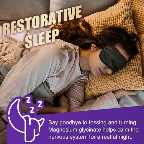 Magnesium Glycinate Gummies 500mg - Magnesium with Omega-3, Turmeric, Vitamin D3 & E | Magnesium Glycinate Soft Chews for Adults | for Sleep, Muscle & Brain | 60 Counts in Kuwait