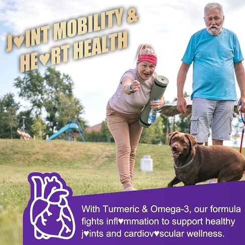 Magnesium Glycinate Gummies 500mg - Magnesium with Omega-3, Turmeric, Vitamin D3 & E | Magnesium Glycinate Soft Chews for Adults | for Sleep, Muscle & Brain | 60 Counts in Kuwait