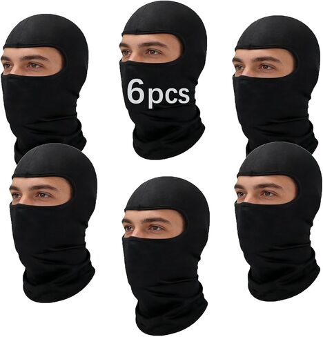 Black Ski Mask for Men Balaclava,Summer Cooling Neck Gaiter UV Protector Motorcycle Ski Scarf for Men/Women Sports mask in Saudi Arabia