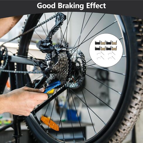 4 أزواج من وسادات فرامل الدراجة المتوافقة مع Shimano Deore XT SLX Hone Alfine Saint LX XTR M975 M966 M965 M596 M595 منصات استبدال فرامل قرص الراتنج للدراجات الجبلية MTB فرامل ركوب الدراجات هادئة ومتينة in Kuwait
