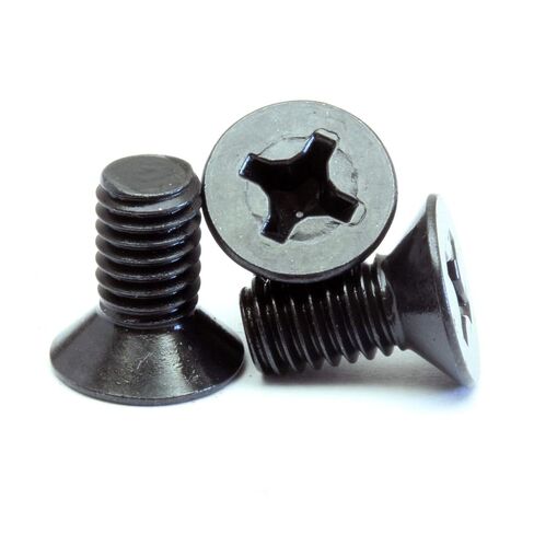 MonsterBolts - M4 x 6mm Phillips Flat Head، DIN 965، سبائك الصلب، أكسيد أسود، 50 حزمة in Kuwait