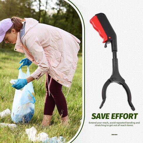 ULTECHNOVO Portable 28cm Iron Tube Garbage Grabber Trash Picker Clamp Outdoor Sanitation Cleaning Tool for Waste Collection and Trash Pickup in Saudi Arabia
