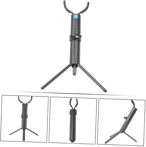 Abaodam Portable Foldable Tenor Saxophone Stand Rack Bracket with Blue Case, Black Instrument Holder for Desktop and Travel Storage in Saudi Arabia