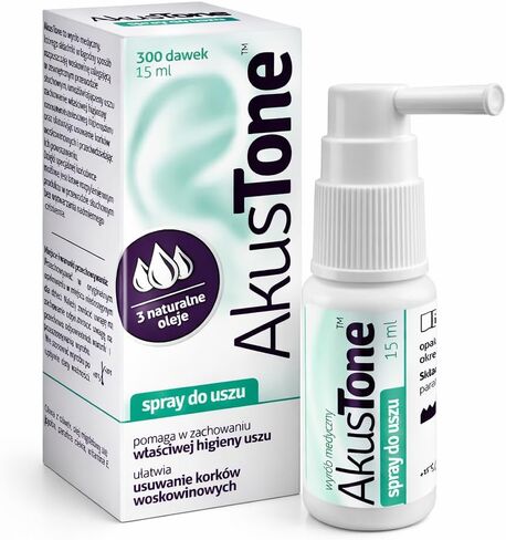 Akustone Ear Wax Removal Spray 300 doses 15ml – Ear Cleaning Kit with Natural Ingredients for Ear Hygiene – Soften & Remove Excess Earwax – Safe for Adults & Kids in Saudi Arabia
